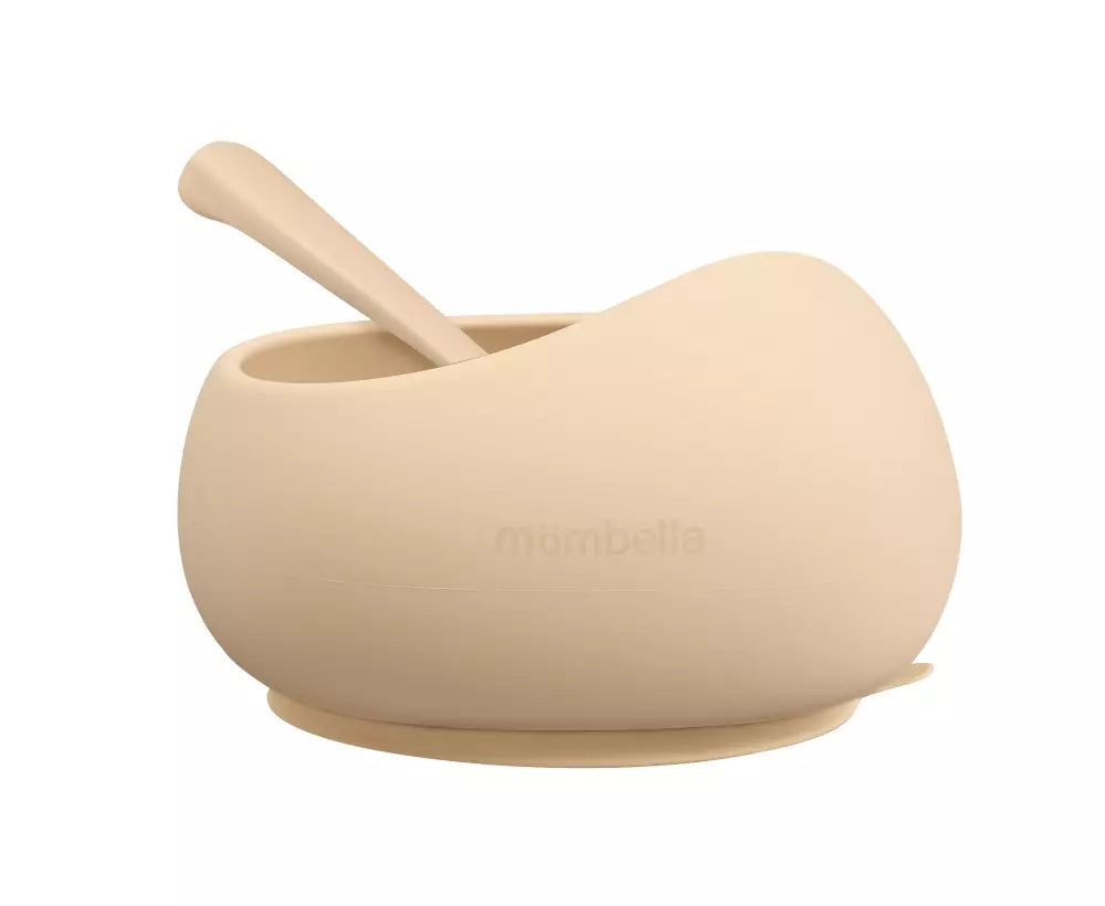Mombella Silikon Skål med Sugekopp - Beige