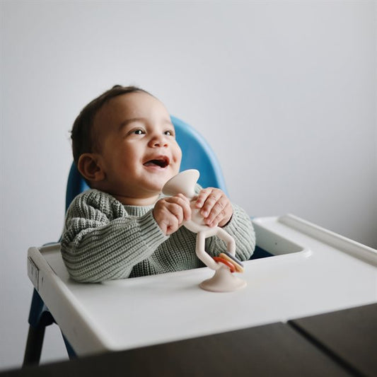 Mushie HexaPop Suction Toy Blush