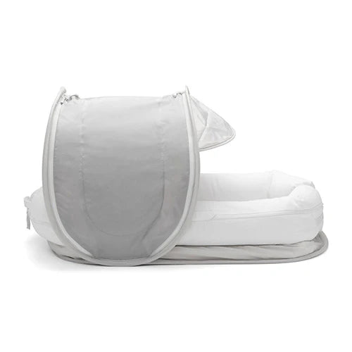 DockATot Uv-Telt og Myggnetting For Babynest Delux+ Stone Grey