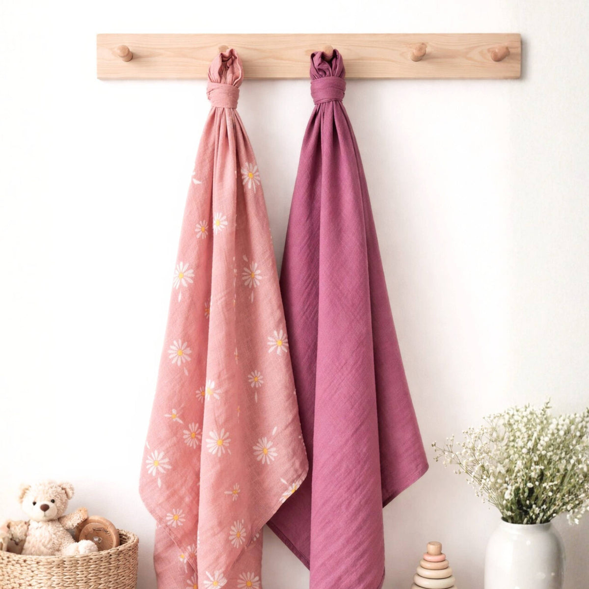 Baby Bliss Swaddle Musselinteppe Daisy Rose