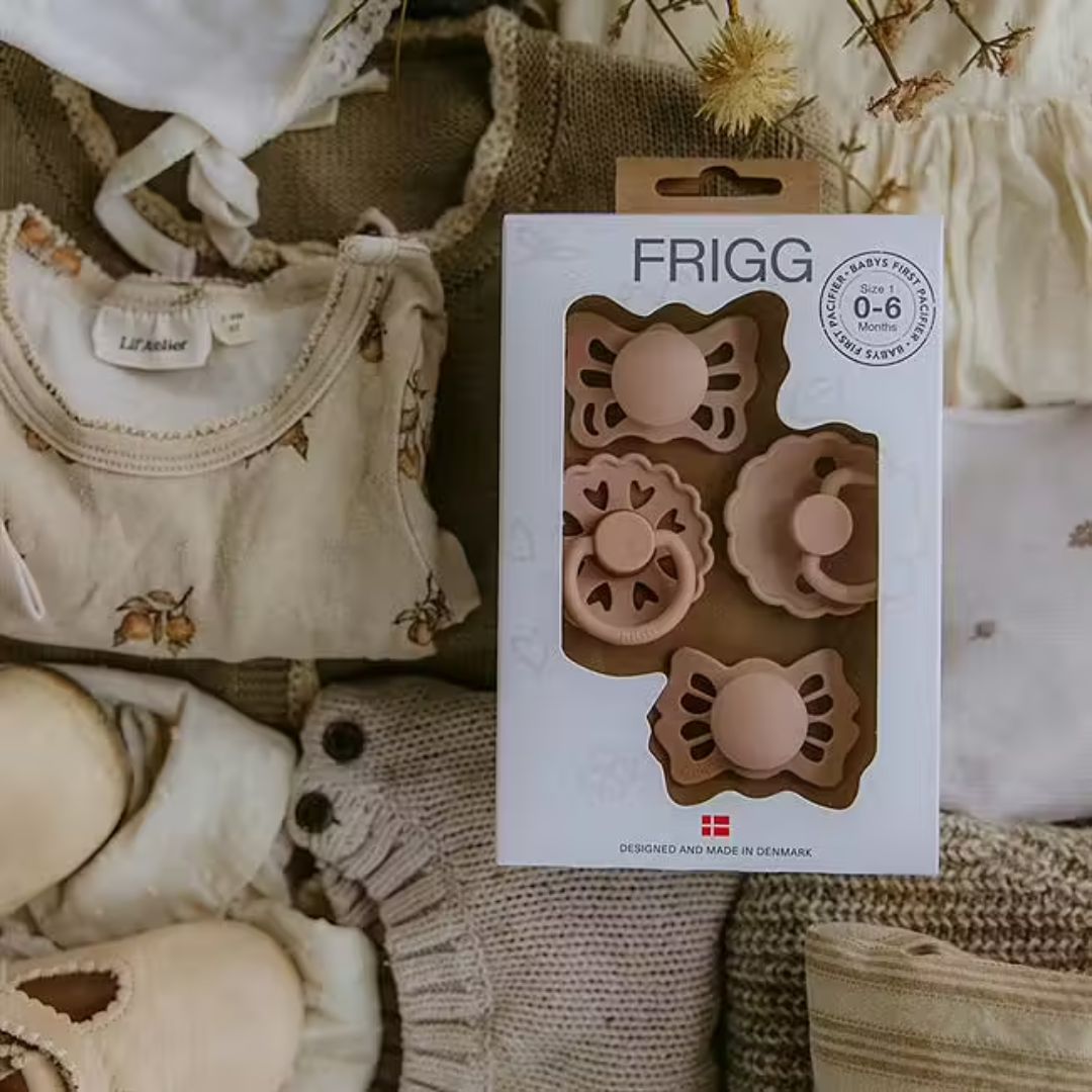 Frigg Babys første smokk Blomsterhjerte - Blush