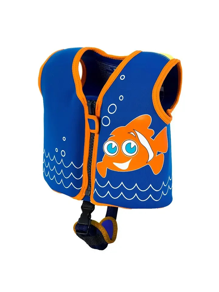 Konfidence Svømmevest m/Strop Blå Fisk