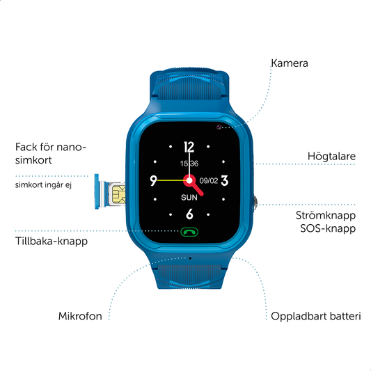 Zazu Smart Watch 4G Blue