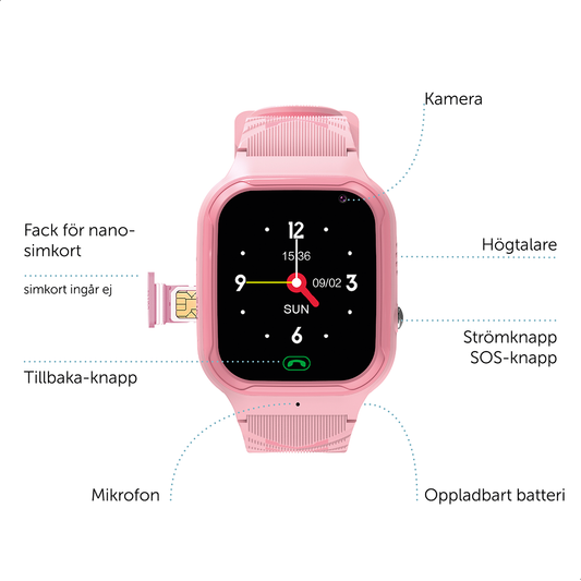 Zazu Smart Watch 4G Pink