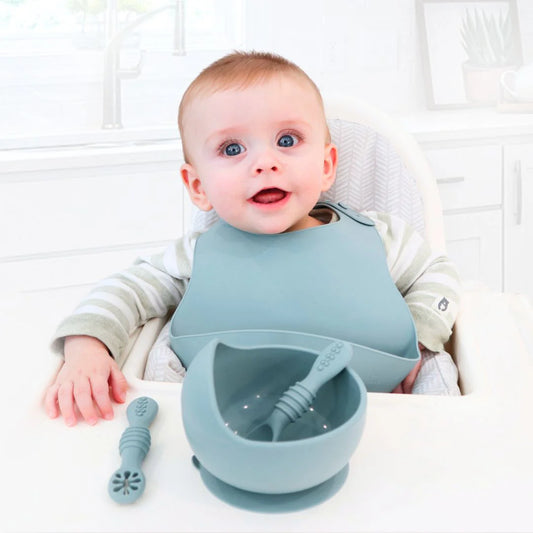 Baby Bliss Skål og Treningskjeer Blue