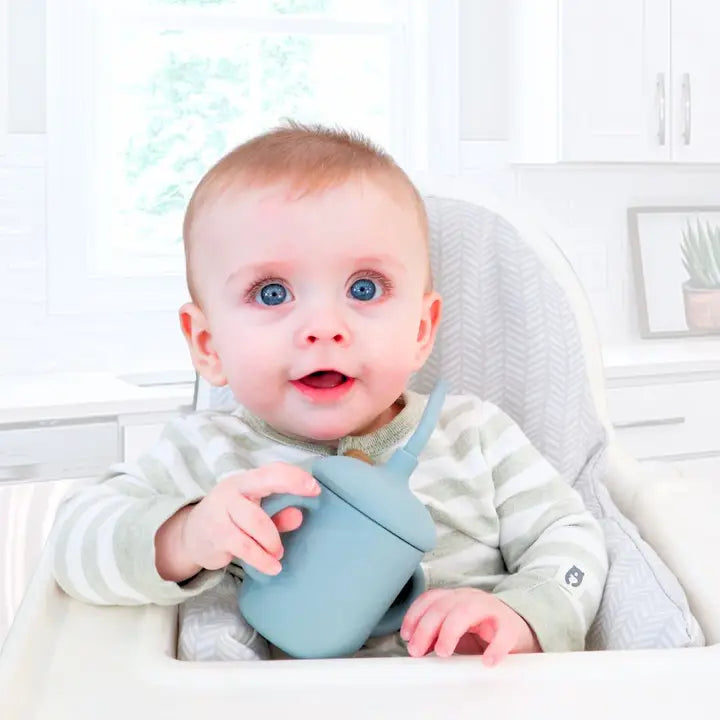 Baby Bliss Drikkekopp med Sugerør i Silikon Caramel