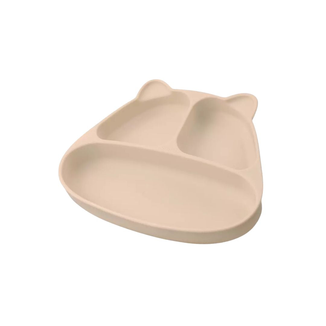 Mombella Silikon Tallerken Panda - Beige