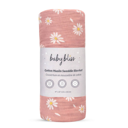 Baby Bliss Swaddle Musselinteppe Daisy Rose