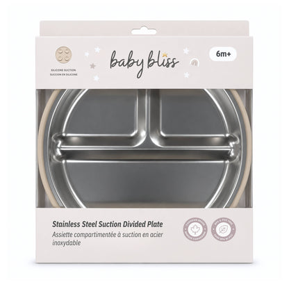 Baby Bliss Tallerken i Rustfritt Stål Almond