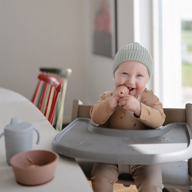 Mushie Spiseskje til baby Blue/Sand