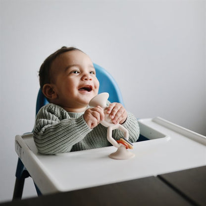 Mushie HexaPop Suction Toy Blush