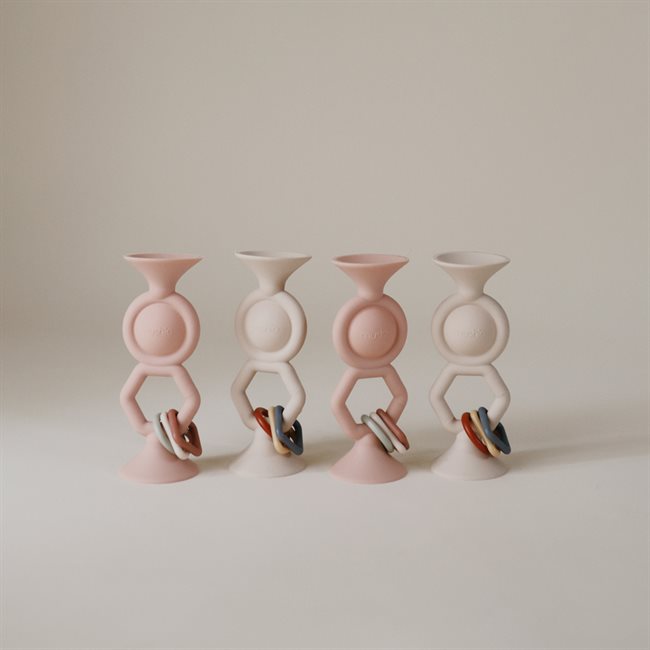 Mushie HexaPop Suction Toy Blush