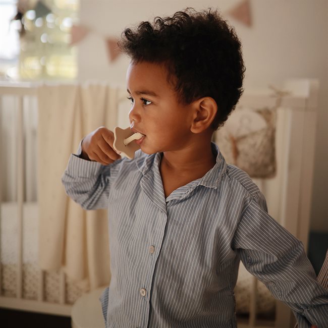 Mushie Silikon Tannbørste til Baby & Barn Shifting Sand