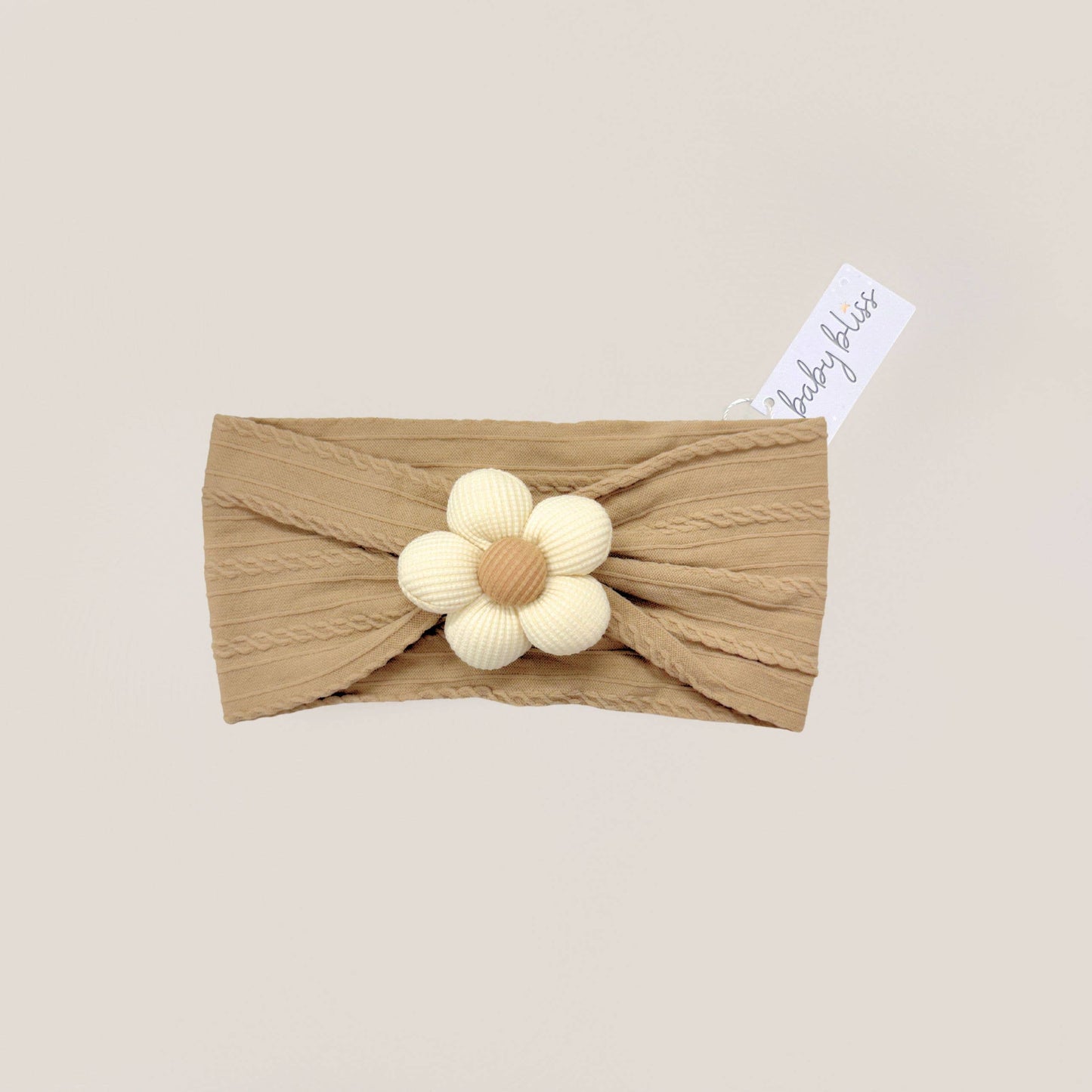 Baby Bliss Baby Flower Headband Sand
