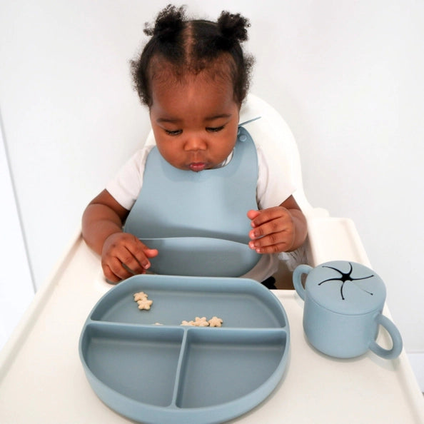 Baby Bliss Silikon Tallerken Blue