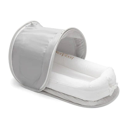 DockATot Uv-Telt og Myggnetting For Babynest Delux+ Stone Grey