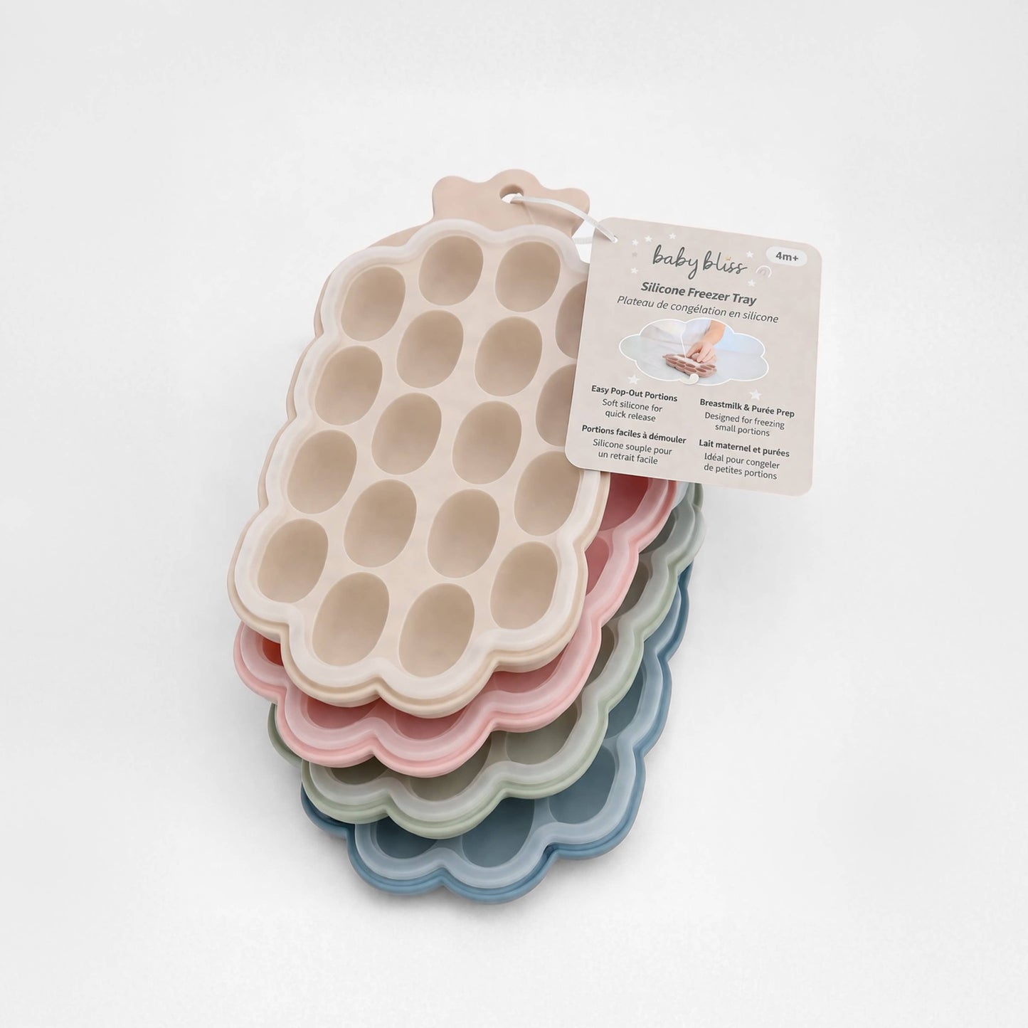 Baby Bliss Silikon Frysebrett til Babymat Bl