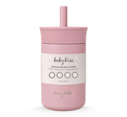 Baby Bliss Drikkekopp i rustfritt stål - Dusty Pink