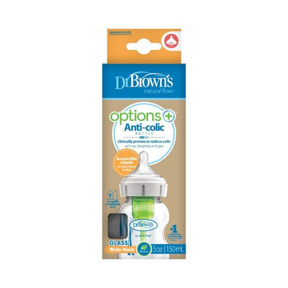 Dr Browns Wideneck Tåteflaske Glass 0 mnd+ 150 ml