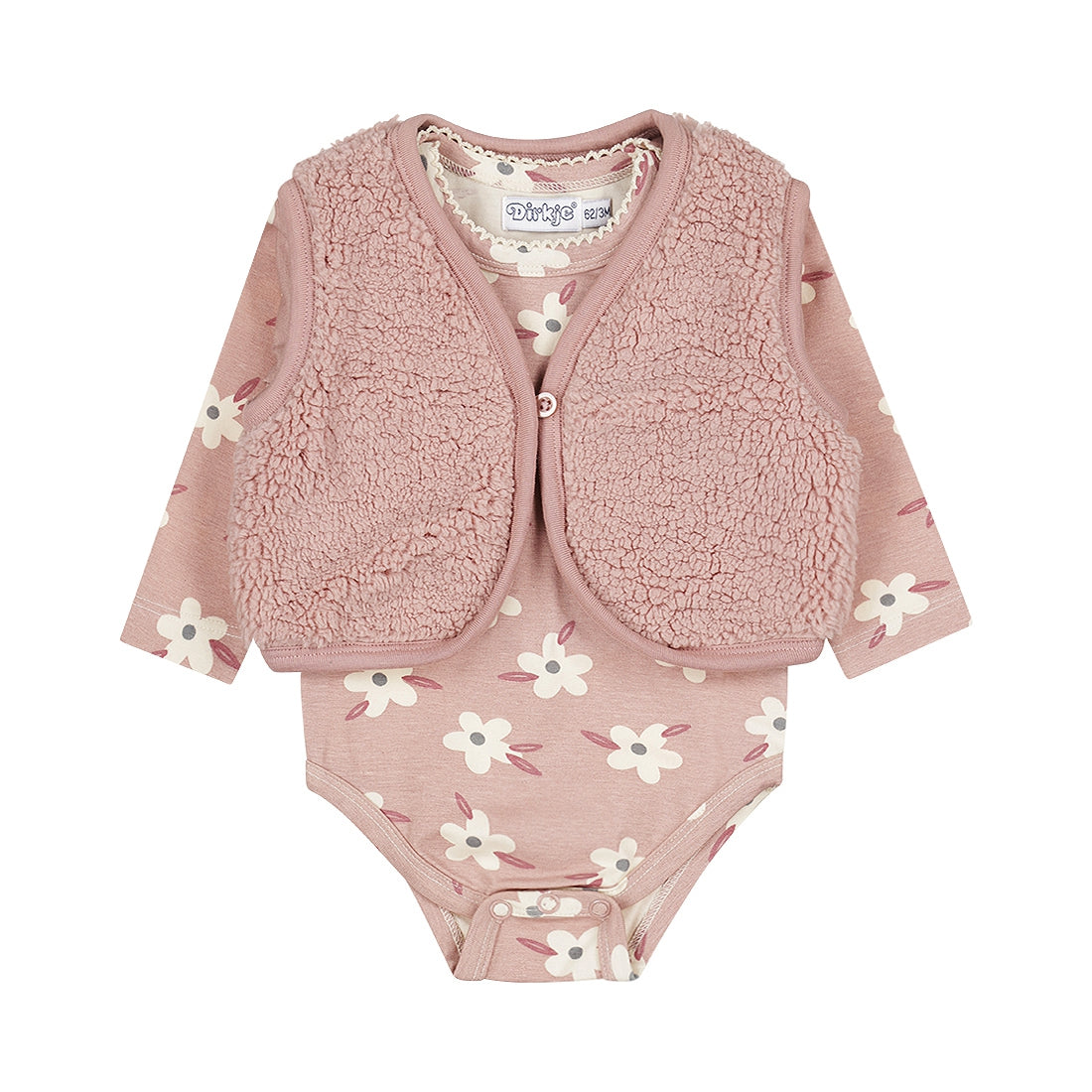 Dirkje Babysett 3pk med Hodebånd - Rosa