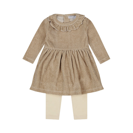 Dirkje Kjole med Tights Leopard