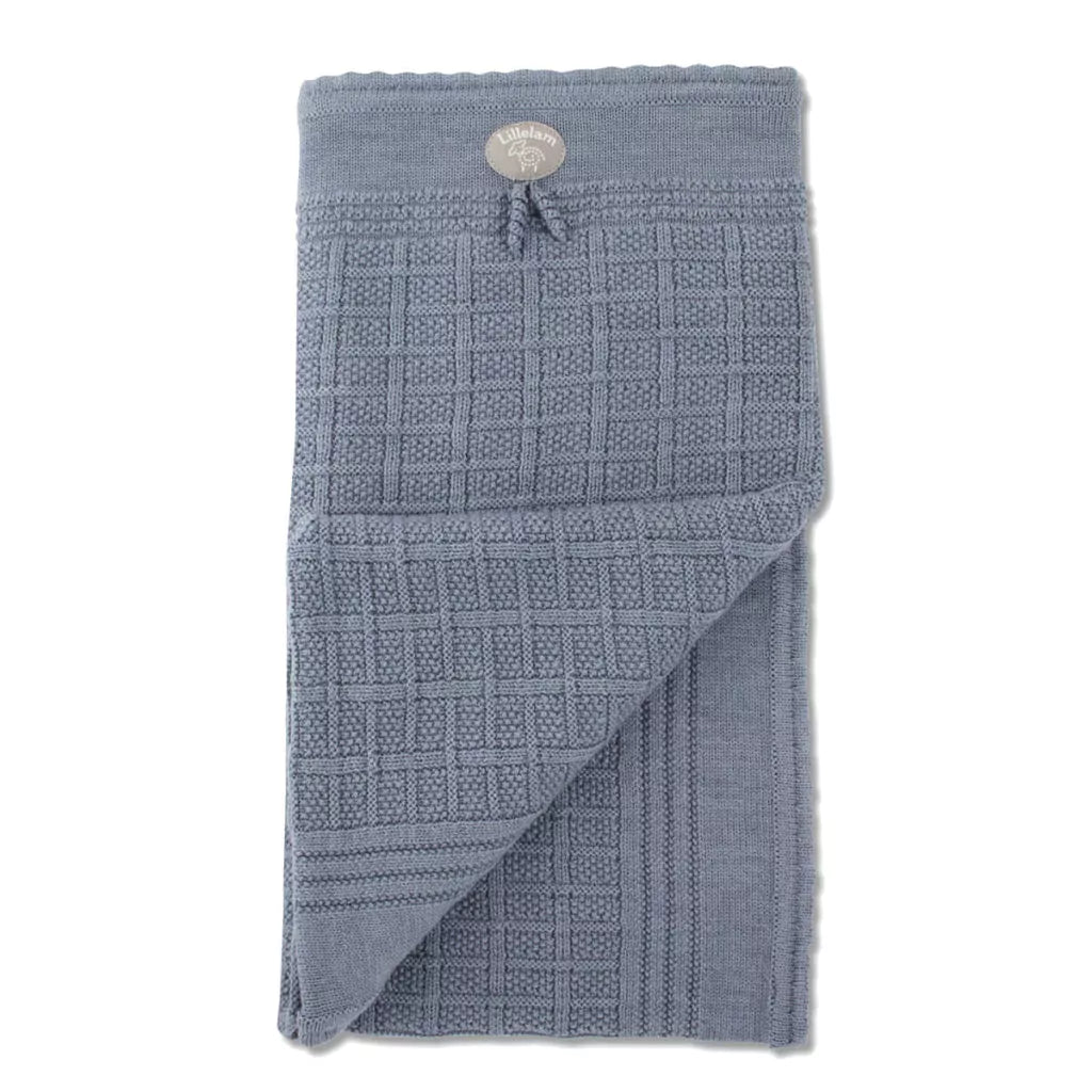 Lillelam Mellomblå Pledd Classic