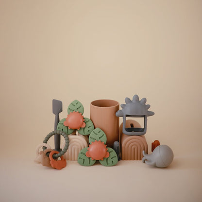 Mushie Silikon Spinner Toy Dino