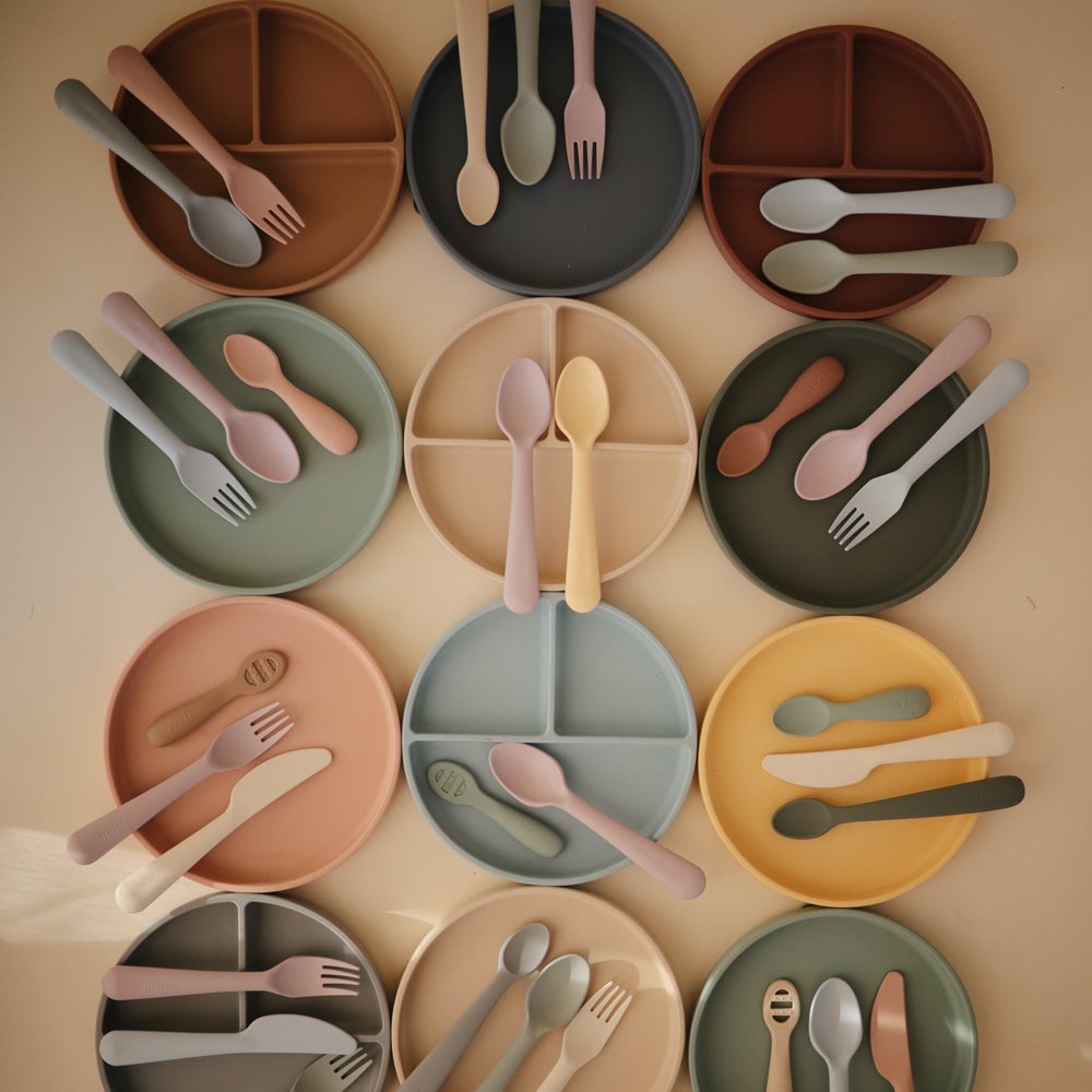 Mushie Silikon Tallerken Shifting Sand