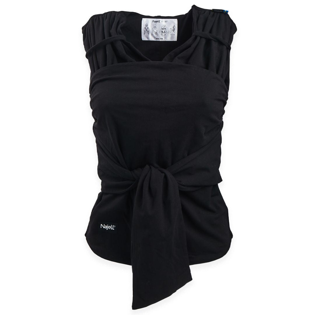 Najell Ferdigknyttet Bæresjal - Charcoal Svart