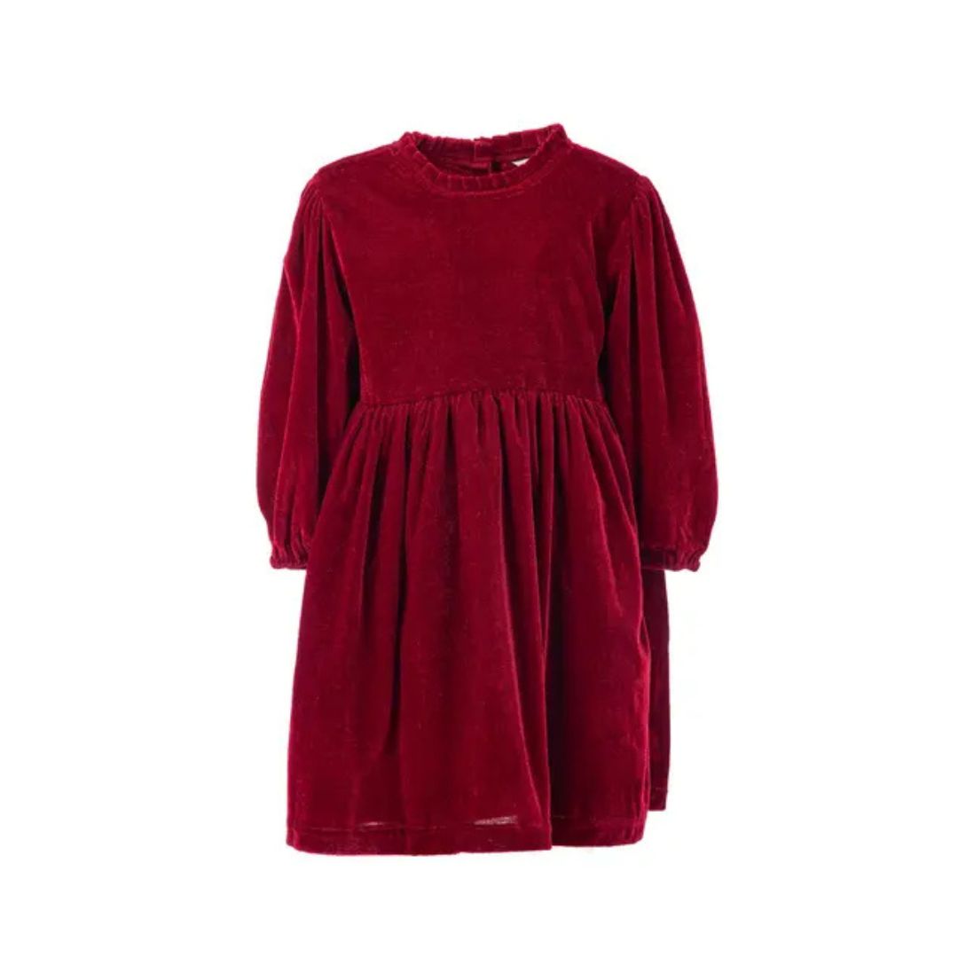 Salto Ava Velourkjole Rød