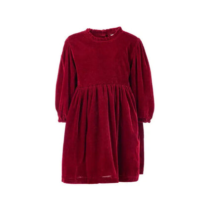 Salto Ava Velourkjole Rød