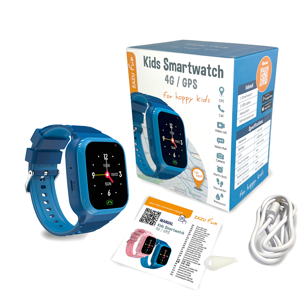Zazu Smart Watch 4G Blue