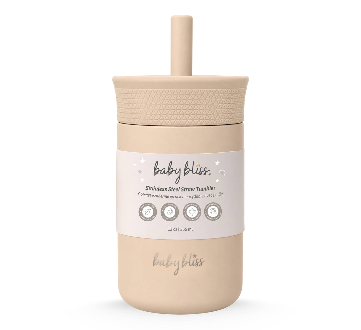 Baby Bliss Drikkekopp i rustfritt stål - Almond