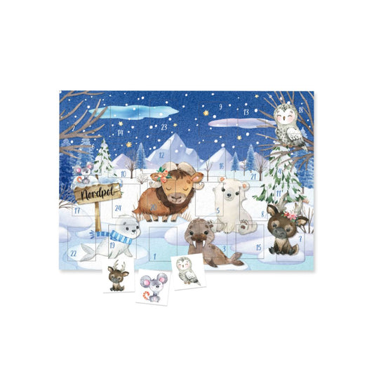 Adventkalender Tattovering - Vinterland dyr