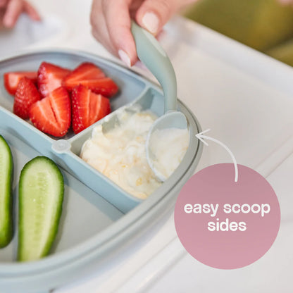 B.box 2-i-1 Tallerken med sugekopp Sage