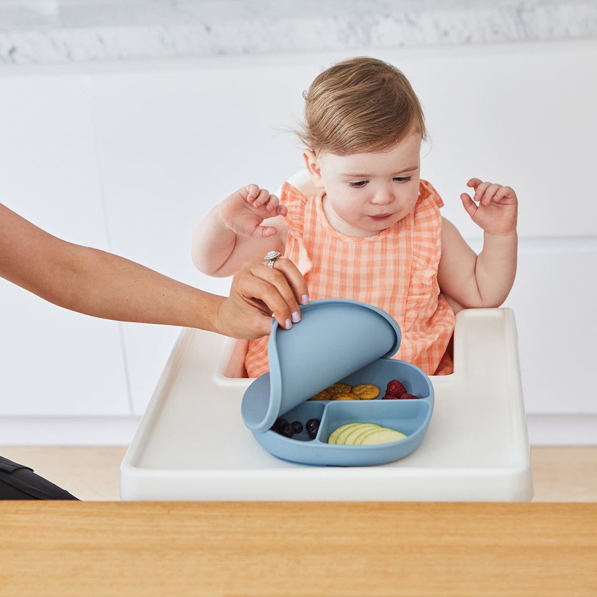 B.box Silikon Tallerken - Blå