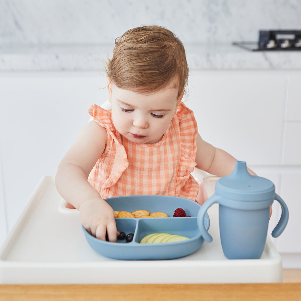 B.box Silikon Tallerken - Blå