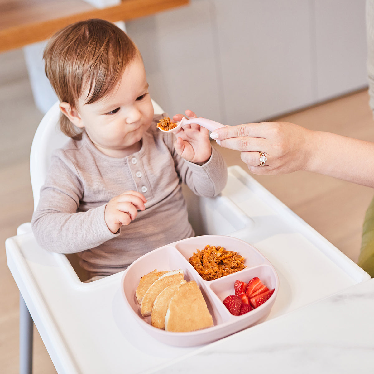 B.box Silikon Tallerken - Rosa