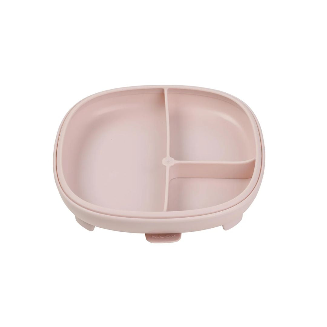 B.box 2-i-1 Tallerken med sugekopp Rosa