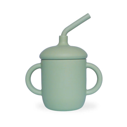 Baby Bliss Drikkekopp med Sugerør Sage