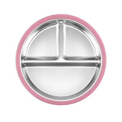 Baby Bliss Tallerken i Rustfritt Stål Dusty Rose