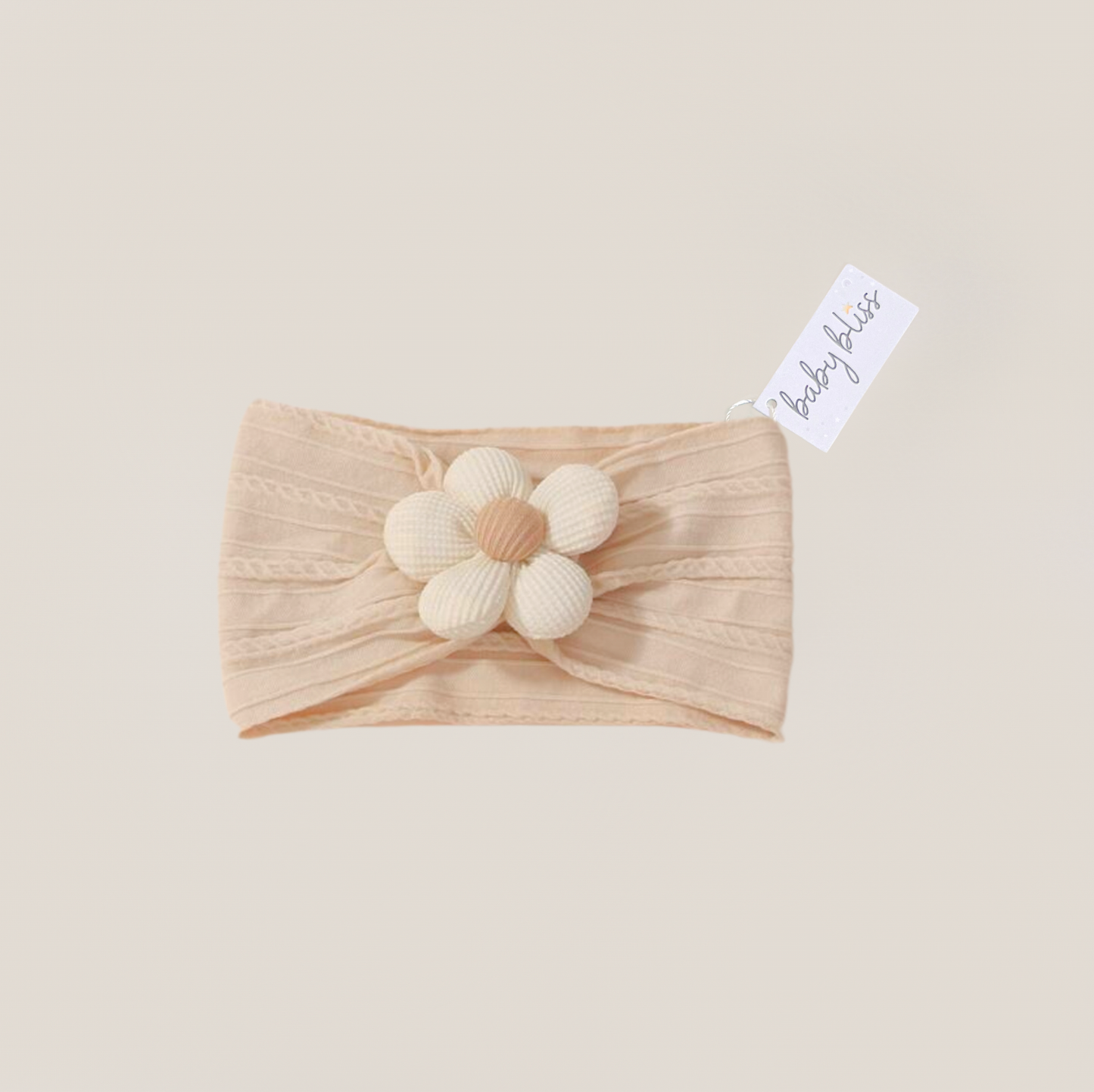 Baby Bliss Baby Flower Headband Sand