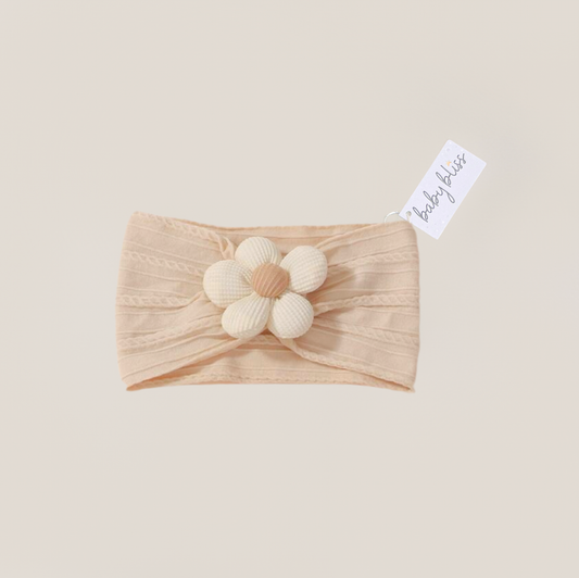Baby Bliss Baby Flower Headband Sand