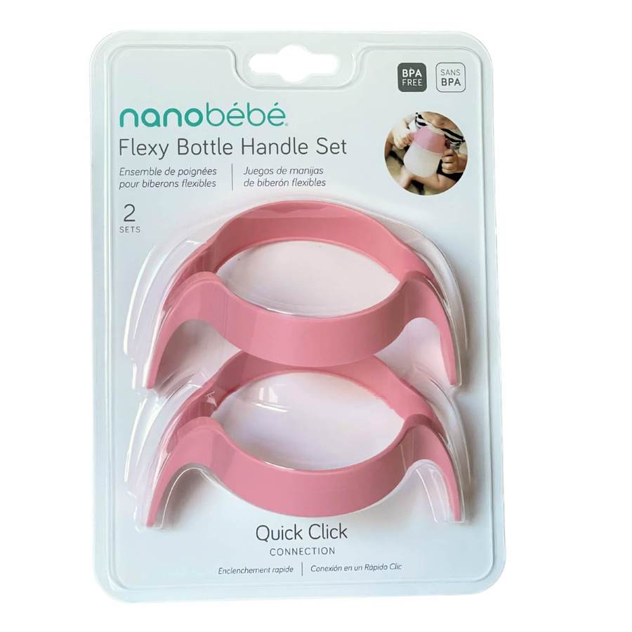 Nanobebe Flexy Bottle Handles 2pk NY  -  Rosa