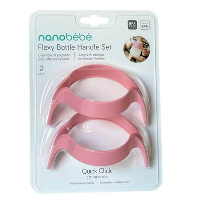 Nanobebe Flexy Bottle Handles 2pk NY  -  Rosa
