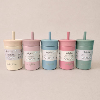 Baby Bliss Drikkekopp i rustfritt stål - Dusty Pink