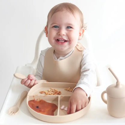 Baby Bliss Silikon Tallerken Blue