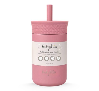 Baby Bliss Drikkekopp i rustfritt stål - Dusty Rose