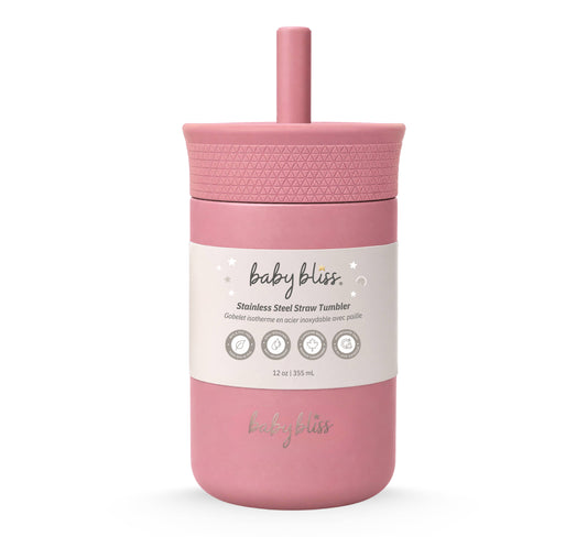 Baby Bliss Drikkekopp i rustfritt stål - Dusty Rose