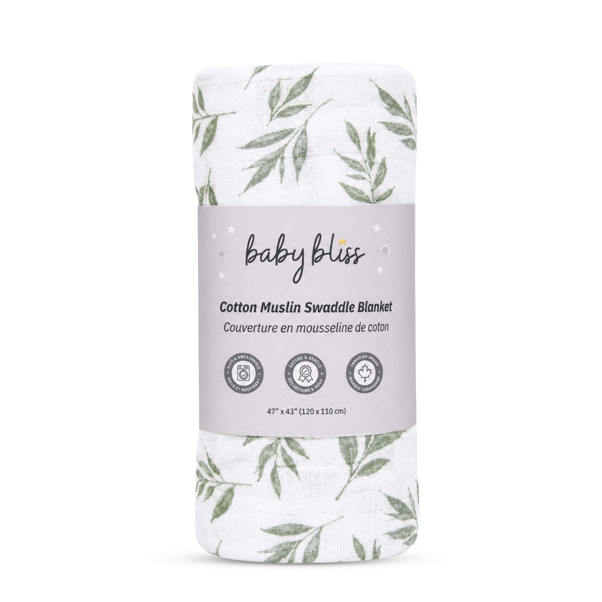 Baby Bliss Swaddle Musselinteppe Willow Leaves